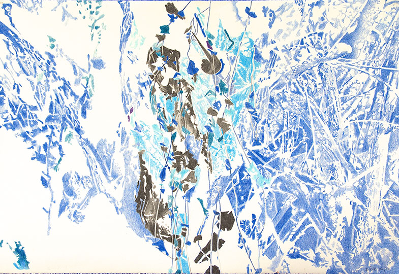 1.12.17, Buntstift auf Papier, 77 × 112 cm, 2017